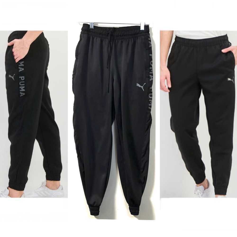 EUC Puma Sportswear Fleece Track Pants/ Jogger Size L/XL (12-16) Boys - Black